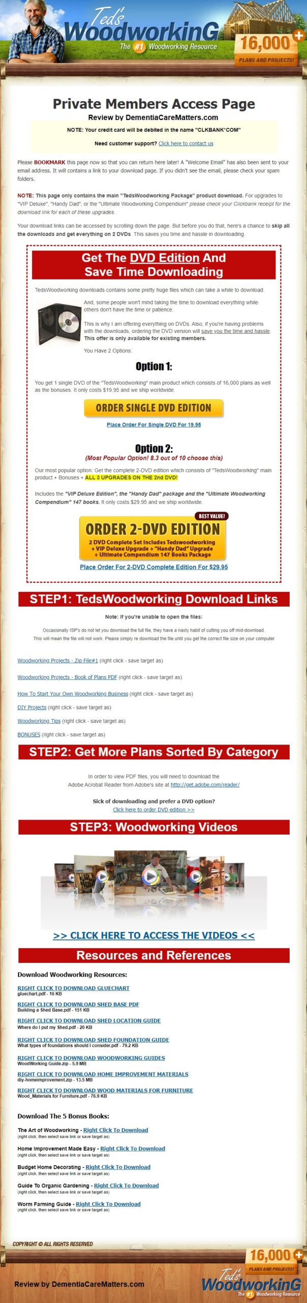 ted's woodworking download page