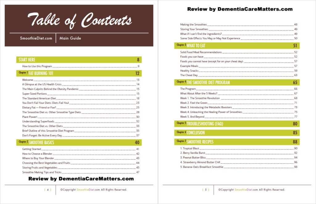 Main Guide Table of Contents