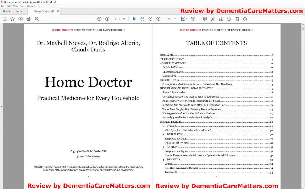 Home Doctor Table of Contents