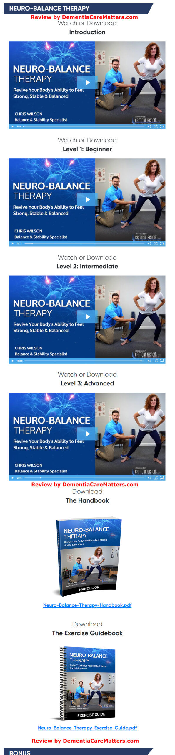 Neuro-Balance Therapy Download Page