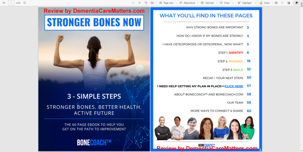 Stronger Bones Now Table of Contents