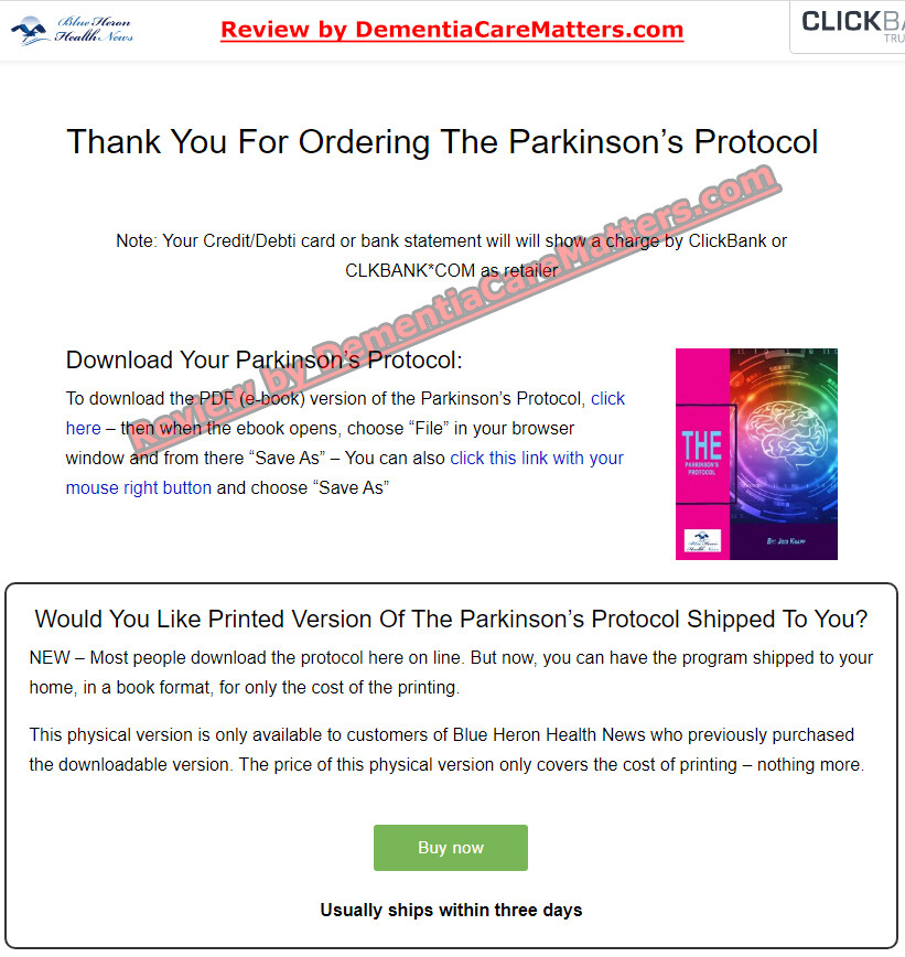 The Parkinson's Protocol Download Page