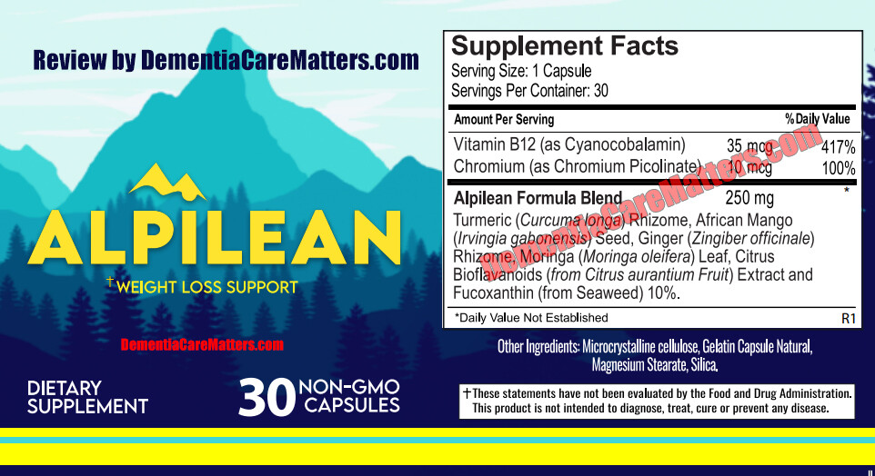 Alpilean Nutrition Label