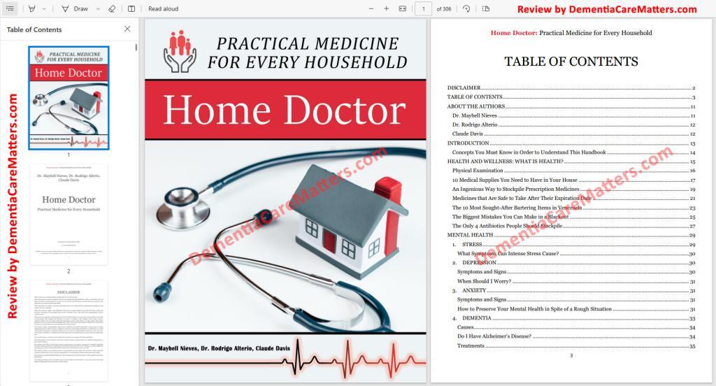 home doctor table of contents
